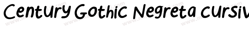 Century Gothic Negreta cursiva字体转换